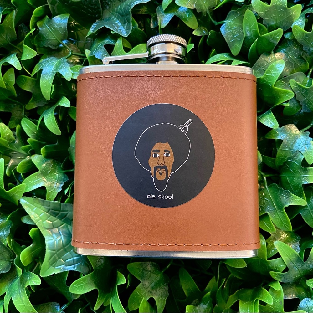 Leather Flask that holds 6ozs.